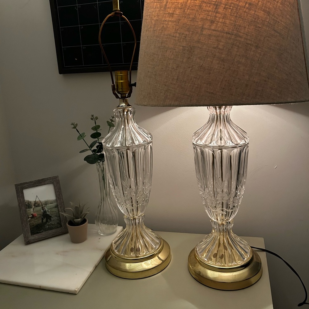 Bleikristall Lead Crystal Lamp Set